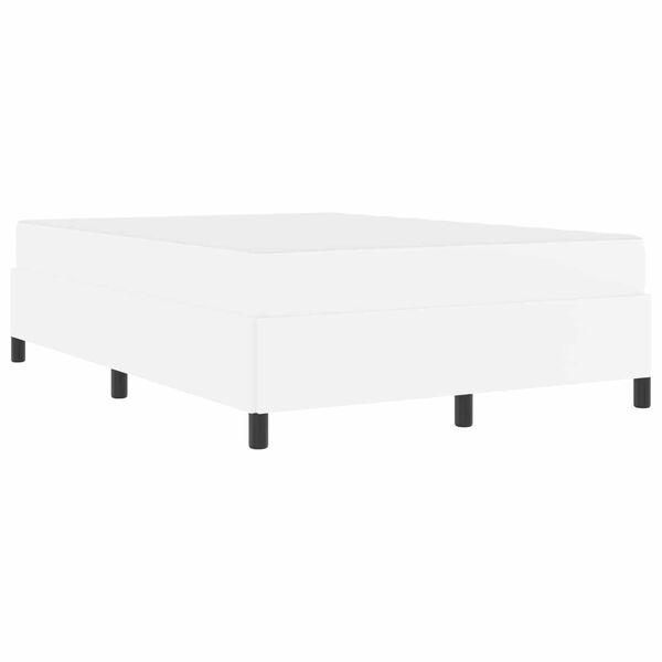 vidaXL Bedframe met matras Wit 140 x 190 cm Stof