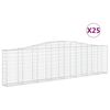 vidaXL Schanskorven 25 st gewelfd 400x30x100/120 cm ijzer