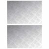 vidaXL Trap Tread 2 st 60 x 40 cm Zilver Aluminium Rechthoekig