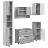 vidaXL Badkamermeubelset 5 pcs Grijs Sonoma Geperst Hout en Metaal