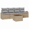 vidaXL Tuin Sofa Set Beige 55 x 55 x 37 cm poly rattan