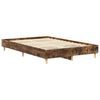 vidaXL Bedframe zonder matras 140x190 cm spaanplaat gerookt eiken
