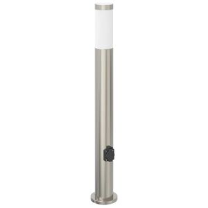vidaXL Bolderarmatuur met stopcontact 80 cm RVS IP44