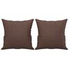 vidaXL 2-delige Loungeset met sierkussens en kussens kunstleer bruin
