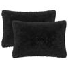 vidaXL Kussen met kussen HEERLEN 2 st Zwart PV Fleece