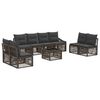 vidaXL Tuinbankenset 9 st Grijs poly rattan