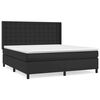 vidaXL Boxspring met matras kunstleer zwart 160x200 cm