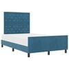 vidaXL Boxspringbed met hoofdeinde Donkerblauw 120 x 200 cm Fluweel