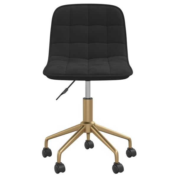 vidaXL Eetkamerstoelen draaibaar 2 st fluweel zwart