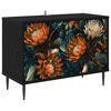 vidaXL Tv-meubel LOCHEM 69 x 33 x 50,5 cm Zwart eiken Bewerkt hout