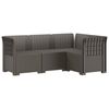 vidaXL 4-Zits Tuin Sofa Rattan Look PP Lichtgrijs