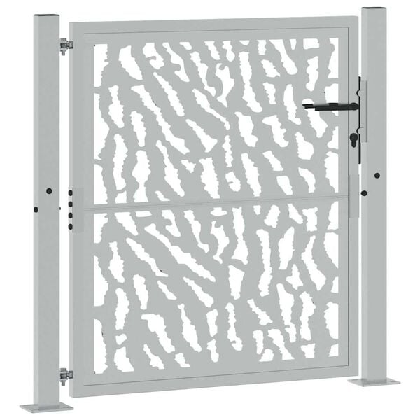 vidaXL Poort met sporenontwerp 100x100 cm weervast staal
