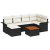 vidaXL Tuinbankenset 7 st Zwart poly rattan