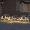 vidaXL LED Rendieren met 40 LED 7 pcs Multikleur PET
