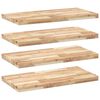 vidaXL Wandschappen 4 st zwevend 80x40x4 cm onbehandeld acaciahout