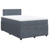 vidaXL Boxspring met matras fluweel donkergrijs 120x190 cm