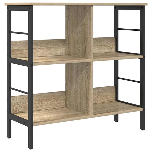 vidaXL Boekenkast Sonoma Eiken 82 x 32 x 79 cm Bewerkt hout
