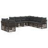 vidaXL Tuinbankenset 9 st Grijs poly rattan