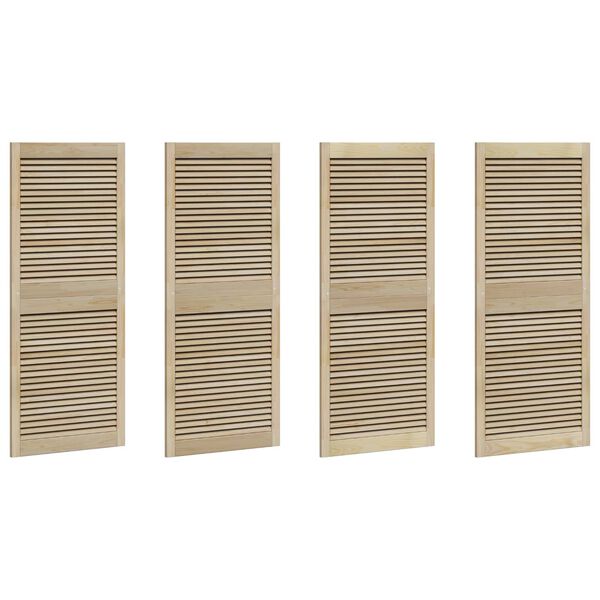 vidaXL Kastdeur 4 pcs Naturel 140.5 x 2.1 x 49.5 cm Massief grenenhout