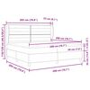 vidaXL Boxspringbed met Matras Donkergrijs 90x190 cm Donkerbruin Stof