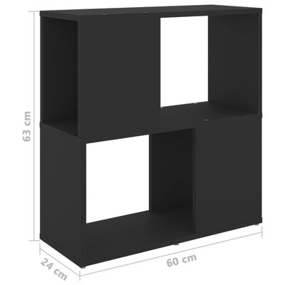 vidaXL Boekenkast 60x24x63 cm bewerkt hout zwart