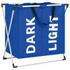 vidaXL Wassorteerder met 2 zakken blauw