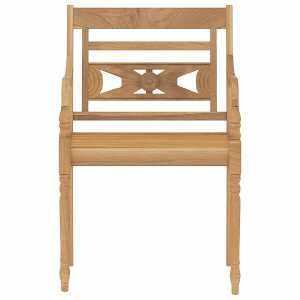 vidaXL 5-delige Tuinset massief teakhout