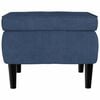 vidaXL Fauteuil met voetenbank fluweel blauw