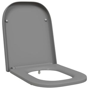 vidaXL Toiletzitting Grijs 47,5 x 35 x 3,6 cm Duroplast