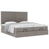 vidaXL Ottoman bed met matrassen 160x200cm stof taupe