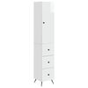 vidaXL Kastenset 2 pcs Hoogglans Wit 34,5 x 34,5 x 90 cm Bewerkt hout