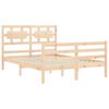 vidaXL Bedframe met hoofdbord massief hout
