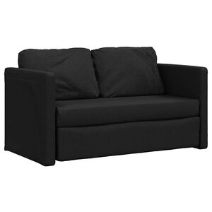 vidaXL Slaapbank vloermodel 2-in-1 112x174x55 cm stof zwart