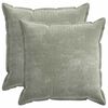 vidaXL Kussensloop 2 st HOUTEN Groen 80 x 80 cm Chenille Stof