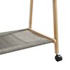 vidaXL Kledingrek met schappen en wielen 106x34x106,5 cm bamboe