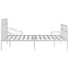 vidaXL Bedframe met lattenbodem metaal wit 200x200 cm