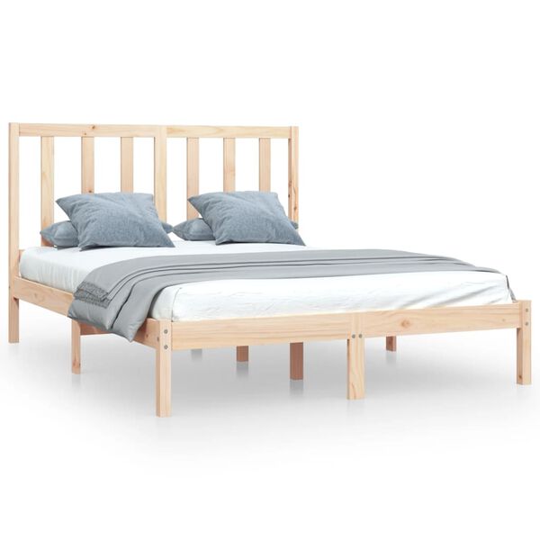 vidaXL Bedframe massief grenenhout 120x190 cm
