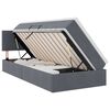 vidaXL LED Opslagbed met Matras Donkergrijs 90 x 190 cm Fluweel