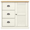 vidaXL Dressoir met lades VIGO 78x40x75 cm massief grenenhout wit