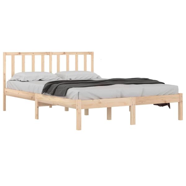 vidaXL Bedframe massief grenenhout 120x190 cm
