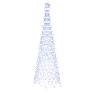 vidaXL LED Kerstboom 300 cm 350 LED's Blauw IJzer Zwart