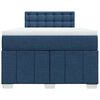 vidaXL Boxspring met matras stof blauw 120x190 cm