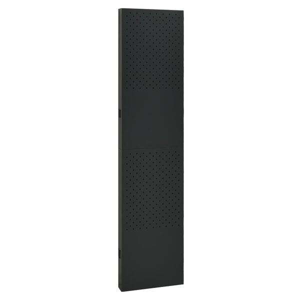 vidaXL Kamerscherm met 4 panelen 160x180 cm staal zwart
