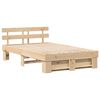 vidaXL Bedframe met hoofdeinde Bruin 120 x 190 cm Massief grenenhout