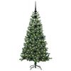 vidaXL Kerstboom met 150 LED met standaard Groen 120 cm PVC