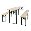 vidaXL Opklapbare biertafel met 2 banken 220 cm vurenhout