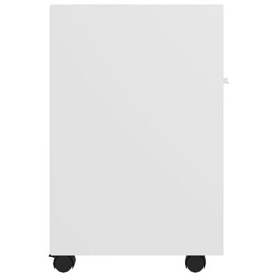 vidaXL Bijzetkast met wielen 33x38x60 cm spaanplaat wit