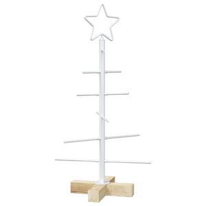 vidaXL Metalen kerstboom met standaard KUOPIO 60 cm Staal Wit