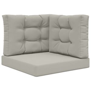 vidaXL Buiten bankkussen 3 pcs Grijs Polyester