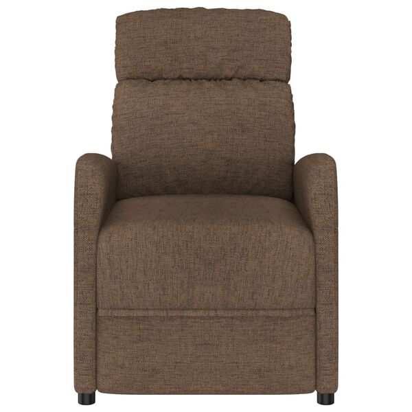 vidaXL Fauteuil verstelbaar stof bruin